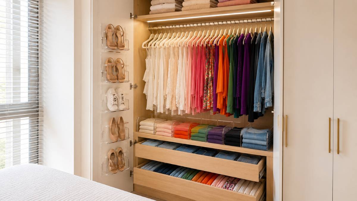como organizar guarda-roupa pequeno